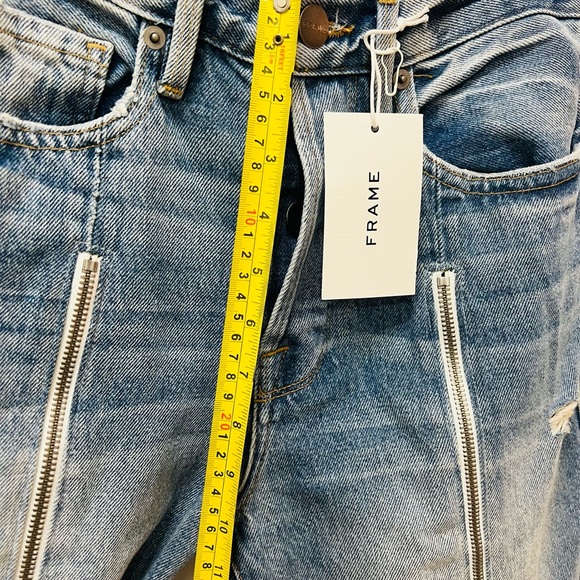 NWT Frame Denim Le Original Zip-Embellished Jeans MSRP $495 Size: 25 - Picture 3 of 16